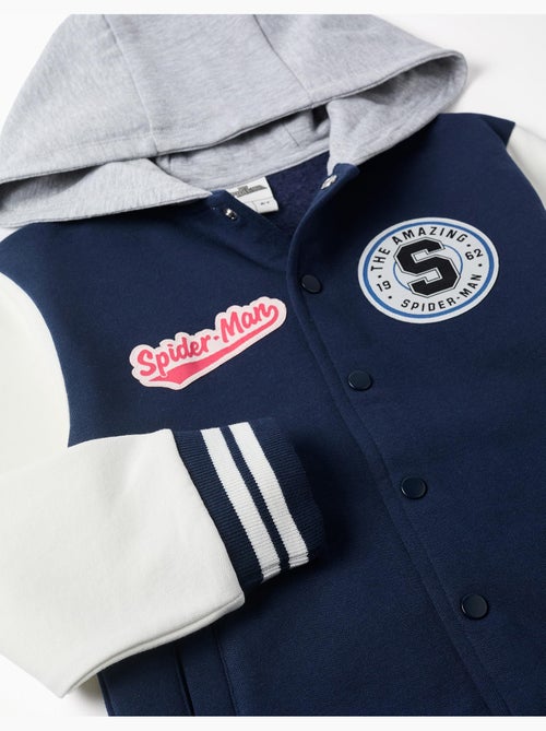 Blouson bomber en coton peigné à capuche spider-man - Kiabi