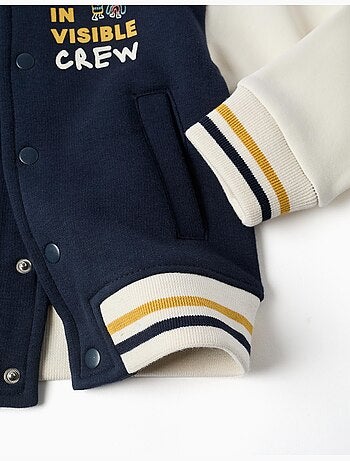 Blouson bomber en coton peigné avec imprimé