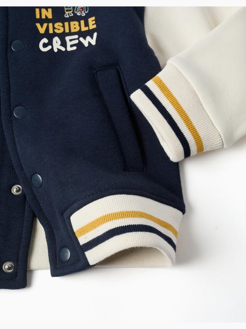 Blouson bomber en coton peigné avec imprimé - Kiabi