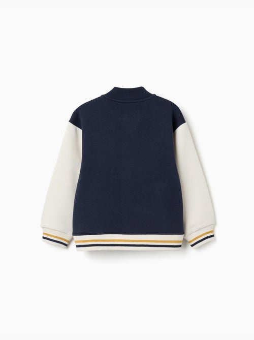Blouson bomber en coton peigné avec imprimé - Kiabi