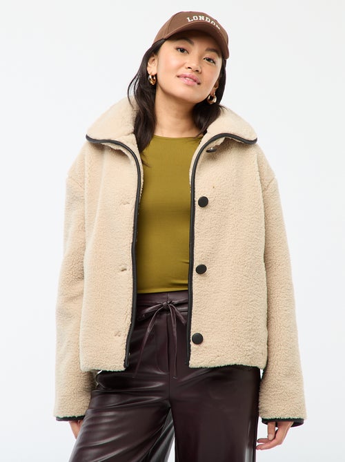 Blouson chaud effet moutonné - Kiabi