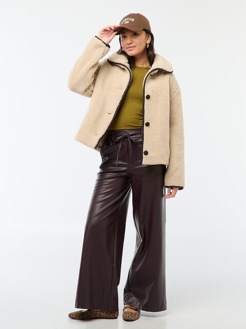 Blouson chaud effet moutonné - Kiabi