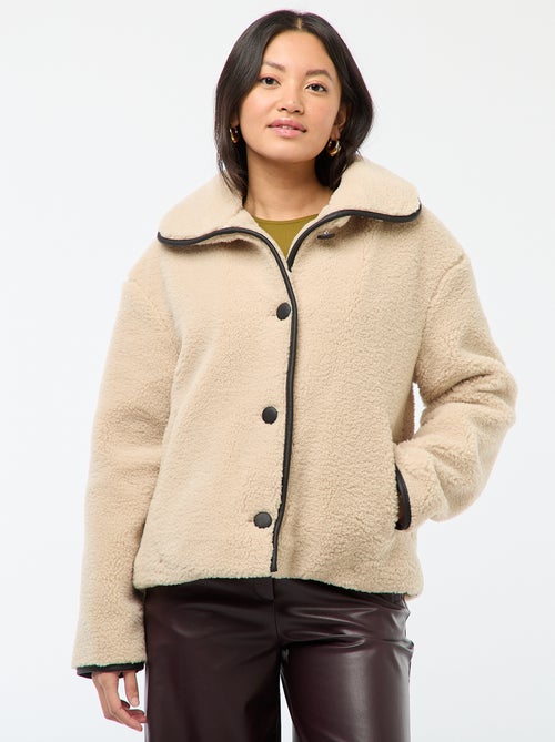 Blouson chaud effet moutonné - Kiabi