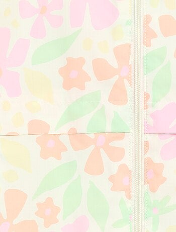 Blouson coupe-vent à capuche à motif