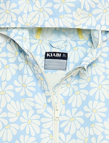 Blouson coupe-vent à capuche à motif