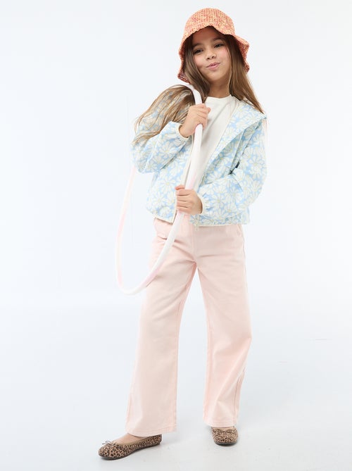 Blouson coupe-vent à capuche à motif - Kiabi