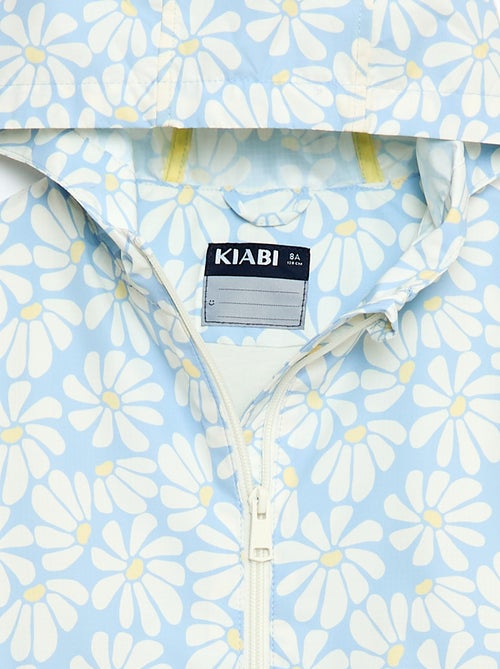 Blouson coupe-vent à capuche à motif - Kiabi