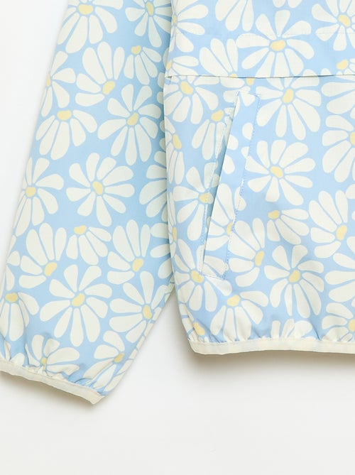 Blouson coupe-vent à capuche à motif - Kiabi