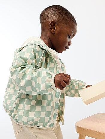 Blouson coupe vent à capuche all-over