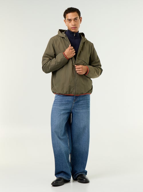 Blouson coupe-vent à capuche déperlant - Kiabi