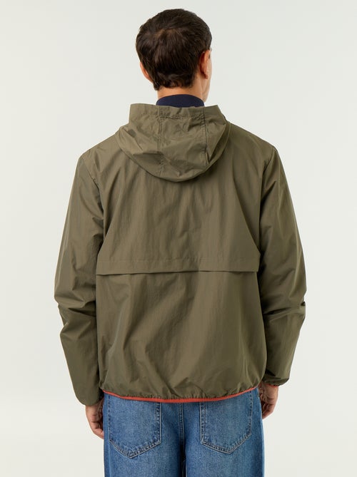 Blouson coupe-vent à capuche déperlant - Kiabi