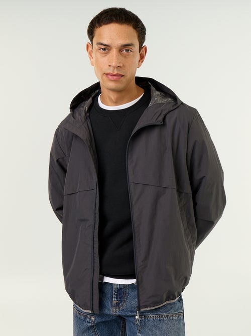 Blouson coupe-vent à capuche déperlant - Kiabi