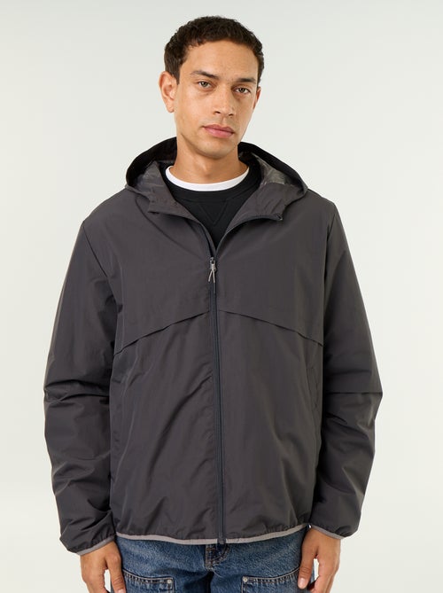 Blouson coupe-vent à capuche déperlant - Kiabi