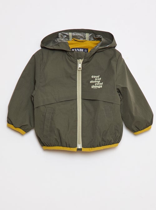 Blouson coupe-vent déperlant à capuche - Kiabi