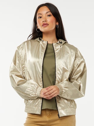 Blouson coupe-vent métallisé