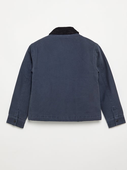 Blouson court avec col en velours contrasté - Kiabi Blouson court avec col en velours contrasté - Kiabi