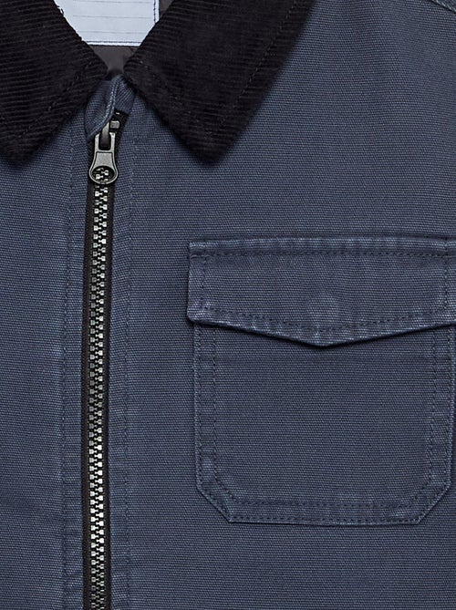 Blouson court avec col en velours contrasté - Kiabi Blouson court avec col en velours contrasté - Kiabi