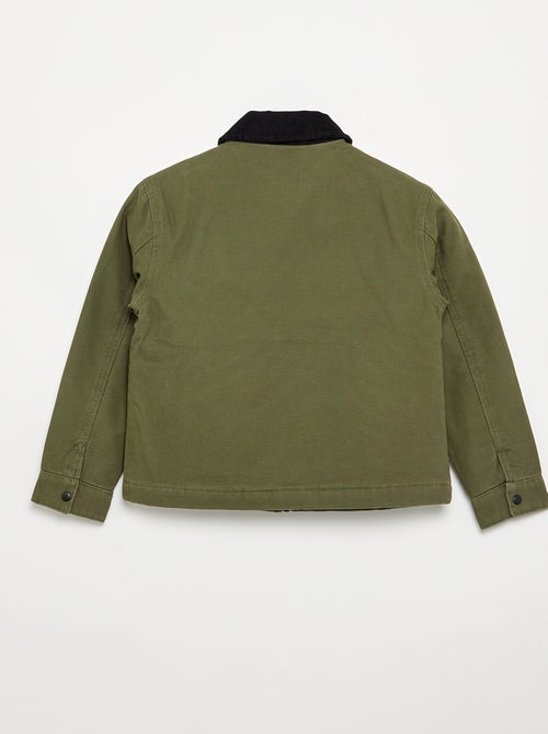 Blouson court avec col en velours contrasté - Kiabi Blouson court avec col en velours contrasté - Kiabi