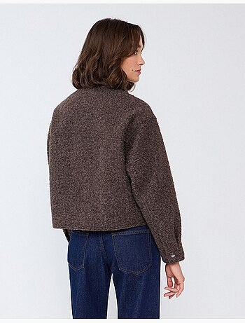 Blouson court effet bouclé, mo fashion