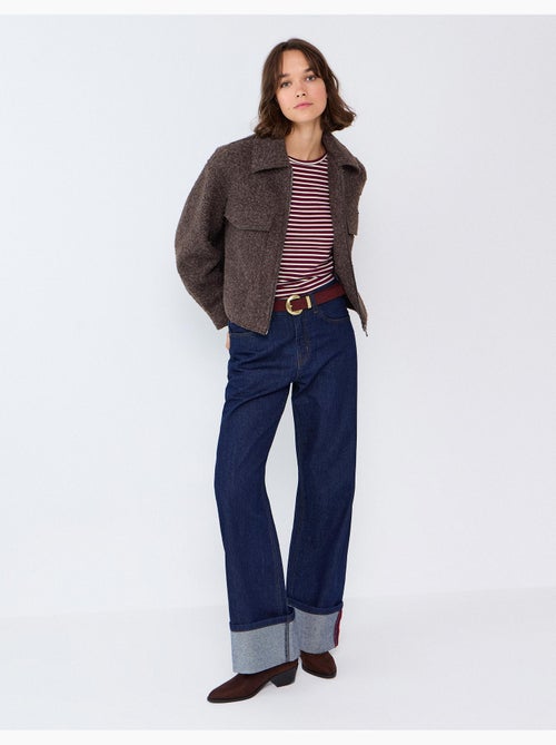 Blouson court effet bouclé, mo fashion - Kiabi Blouson court effet bouclé, mo fashion - Kiabi