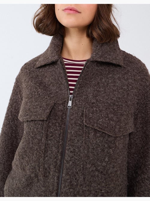 Blouson court effet bouclé, mo fashion - Kiabi Blouson court effet bouclé, mo fashion - Kiabi