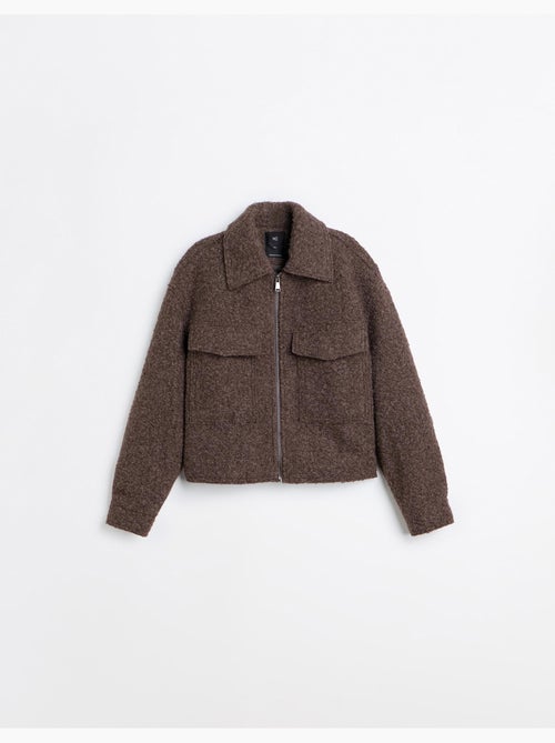 Blouson court effet bouclé, mo fashion - Kiabi Blouson court effet bouclé, mo fashion - Kiabi