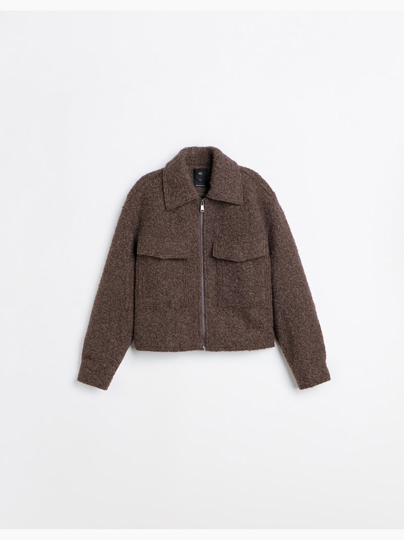 Blouson court effet bouclé, mo fashion Marron - Kiabi