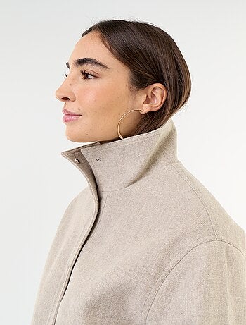 Blouson court effet lainage avec ceinture intégrée