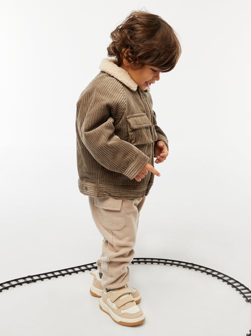 Blouson court en velours doublé - Kiabi