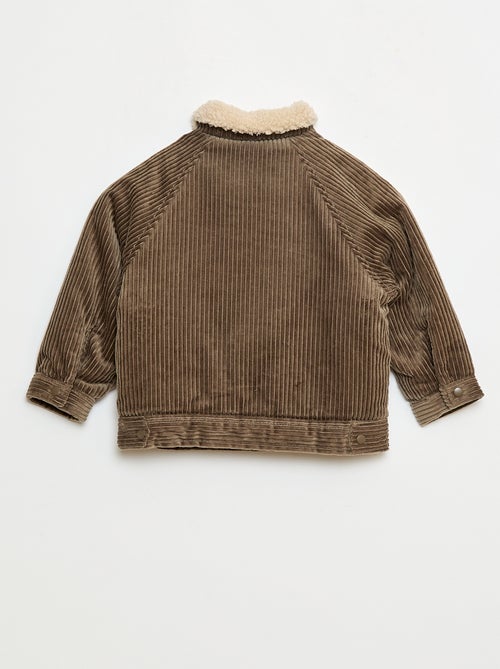 Blouson court en velours doublé - Kiabi