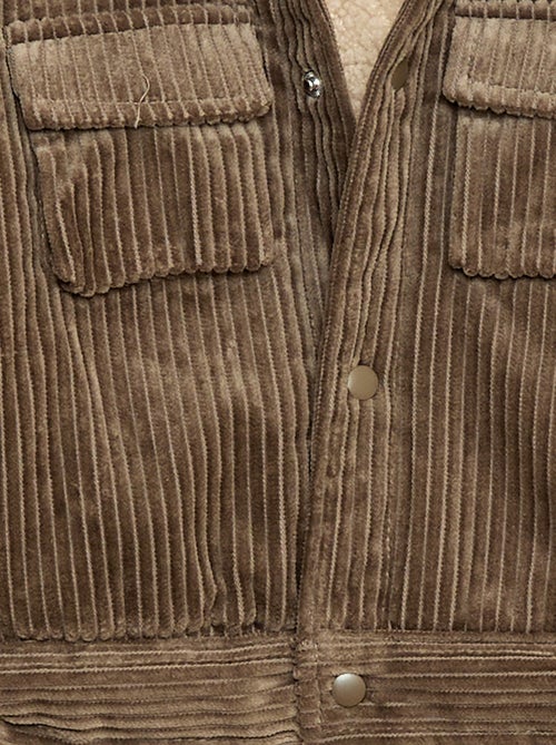 Blouson court en velours doublé - Kiabi