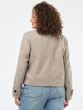 Blouson court type lainage avec 2 poches