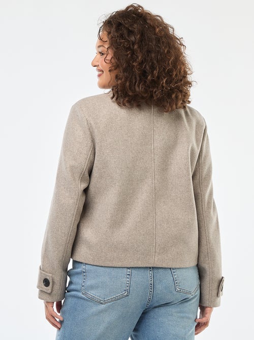 Blouson court type lainage avec 2 poches - Kiabi