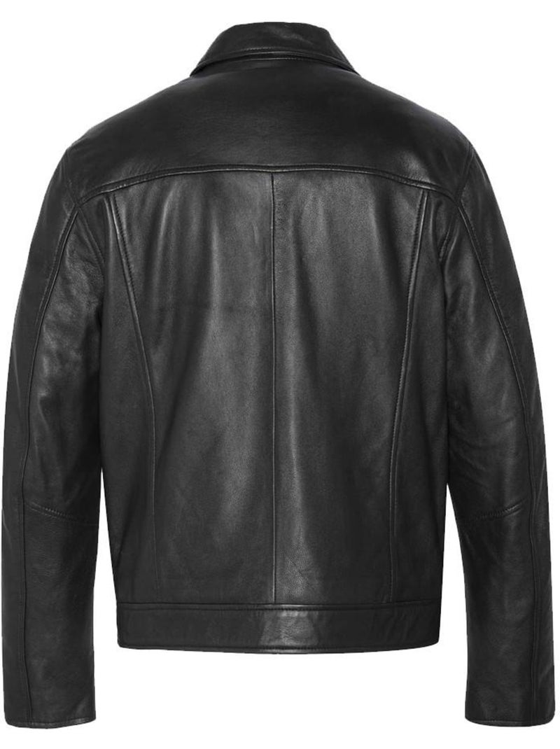 Blouson cuir  Homme Schott Mens Leather Jacket Schott - L Noir - Kiabi
