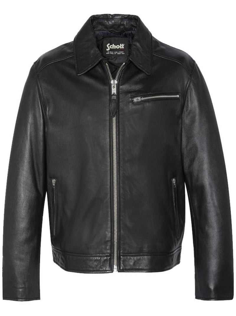 Blouson cuir homme schott mens leather jacket schott Noir - Kiabi
