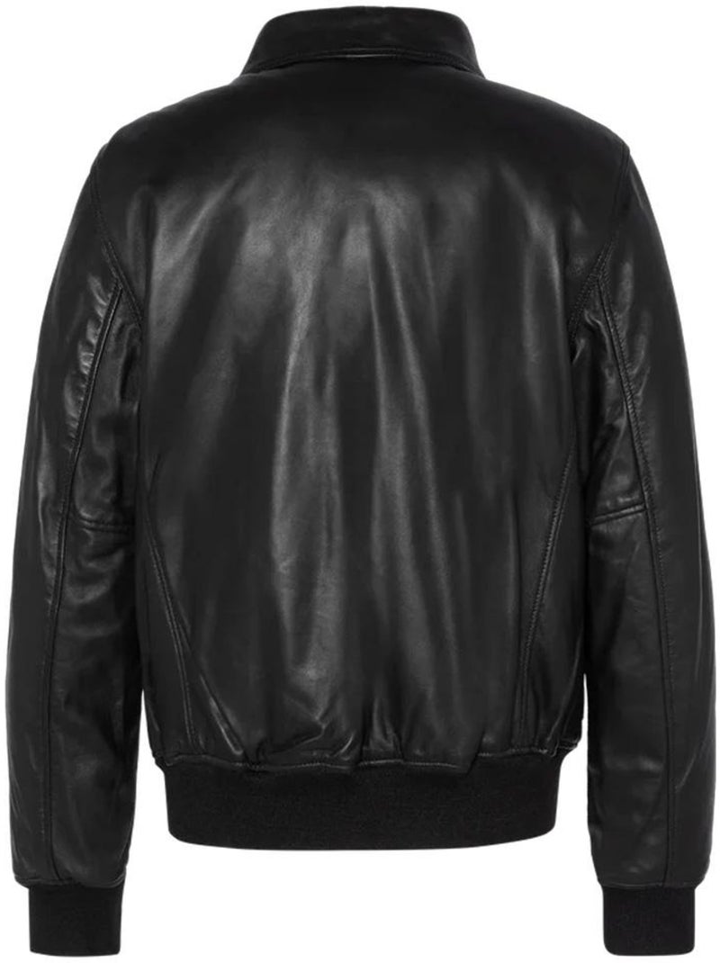 Blouson Cuir Homme Schott Noir - Kiabi