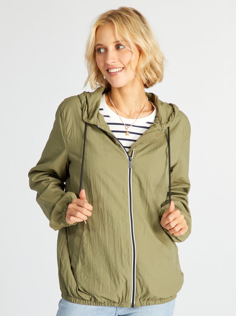 Blouson de sport déperlant Kaki - Kiabi