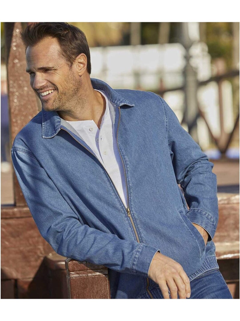 Blouson d'Eté en Jeans  - ATLAS FOR MEN Bleu - Kiabi