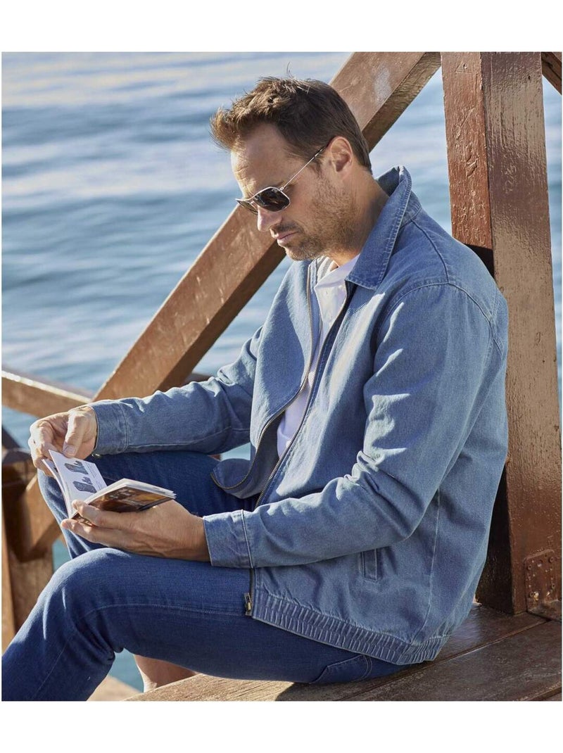 Blouson d'Eté en Jeans  - ATLAS FOR MEN Bleu - Kiabi
