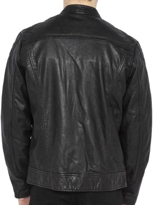 Blouson en Cuir Homme Schott - Kiabi Blouson en Cuir Homme Schott - Kiabi
