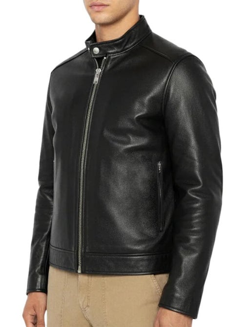 Blouson en Cuir Homme Schott - Kiabi Blouson en Cuir Homme Schott - Kiabi