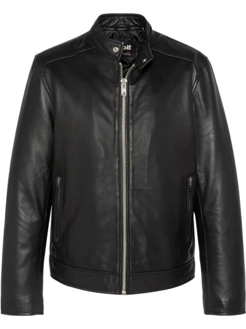 Blouson en Cuir Homme Schott - Kiabi Blouson en Cuir Homme Schott - Kiabi