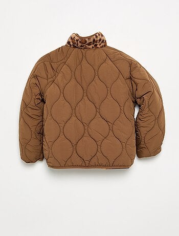 Blouson en fausse fourrure 'léopard'