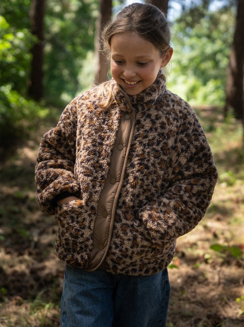 Blouson en fausse fourrure 'léopard' - Kiabi