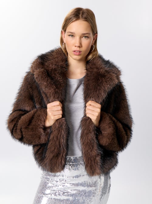 Blouson en fausse fourrure - Kiabi