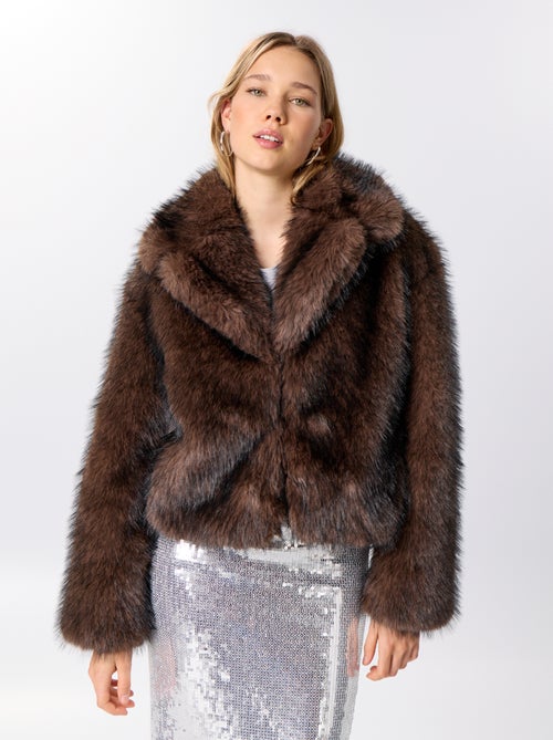 Blouson en fausse fourrure - Kiabi