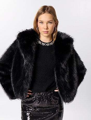 Blouson en fausse fourrure