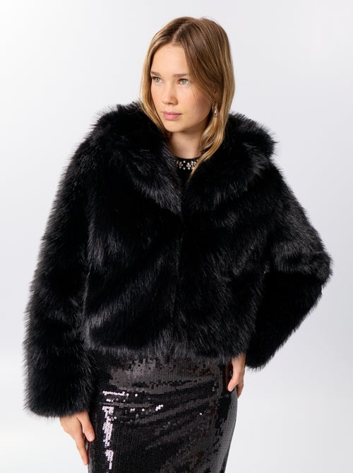 Blouson en fausse fourrure - Kiabi