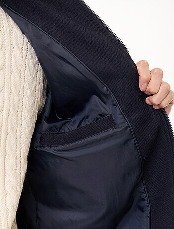 Blouson en faux lainage col effet moutonné