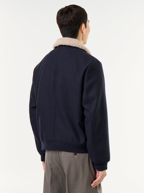 Blouson en faux lainage col effet moutonné - Kiabi Blouson en faux lainage col effet moutonné - Kiabi